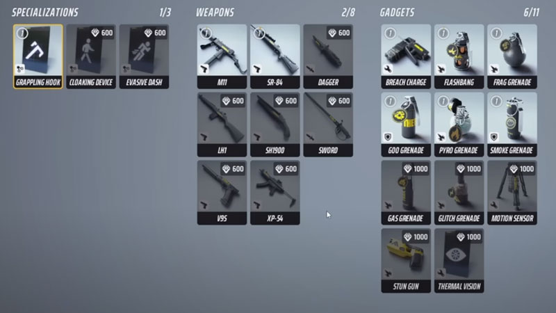 The Finals Buy Items