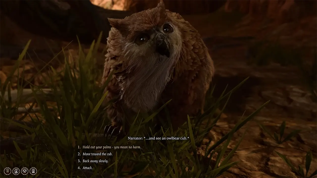 BG3 Find Owlbear Cub At The Cave