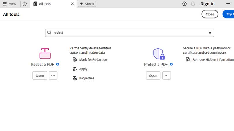 Acrobat Reader Redact