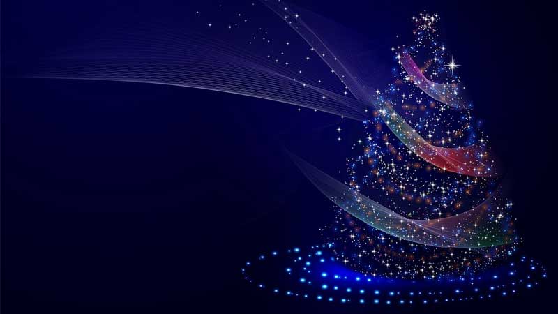 Christmas Background Blue Glitter
