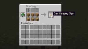 Minecraft Hanging Sign how to make and craft