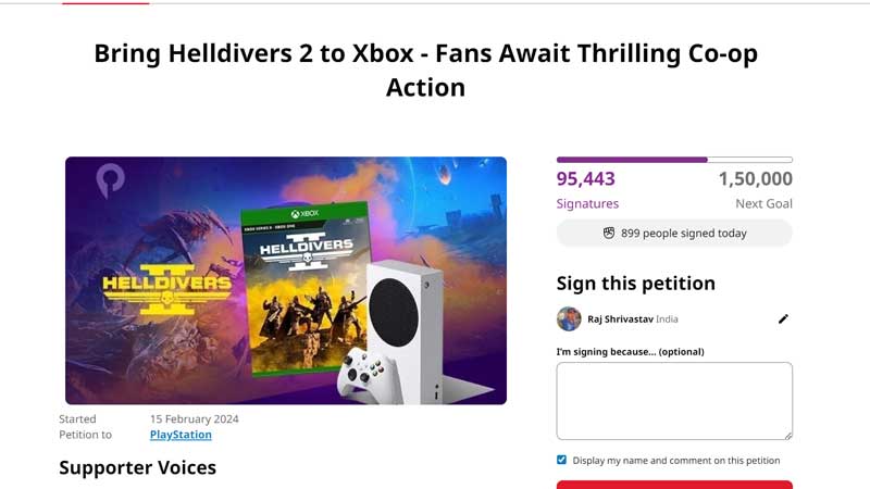 Helldivers 2 Xbox Release